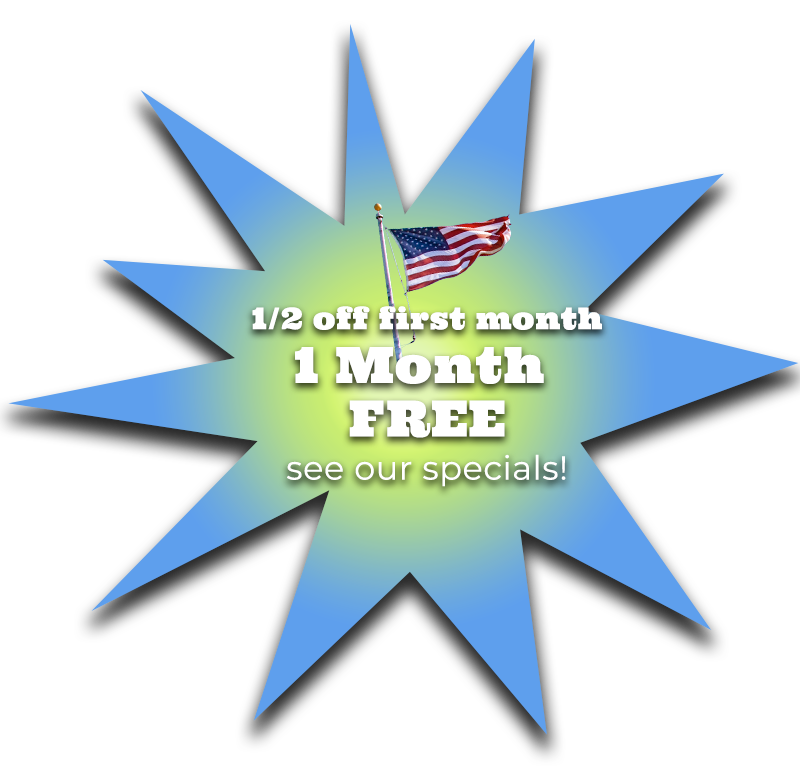 Half off first month 1 month free!!